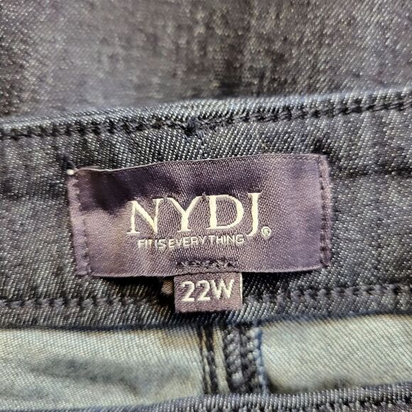 NYDJ Teresa Ankle Wide Leg Jeans with Pleats in Rinse Women's Plus Size 22W - Picture 8 of 16